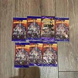 Panini Score-A-Treat and Haunted Hoops Card Packs - Purple and Orange